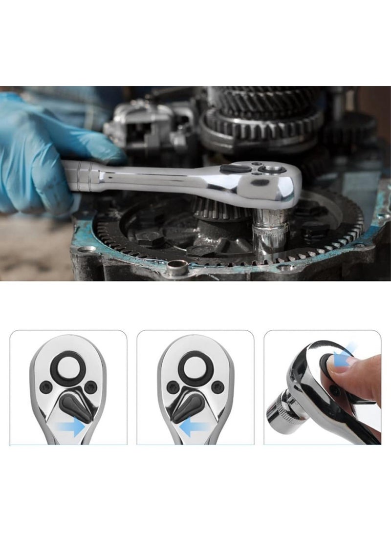 GGOOT 57Pcs Socket Wrench Auto Repair Tool Set Batch Ratchet Wrench Repair Tool Multi-Function Toolbox Hardware Tools - Image 2