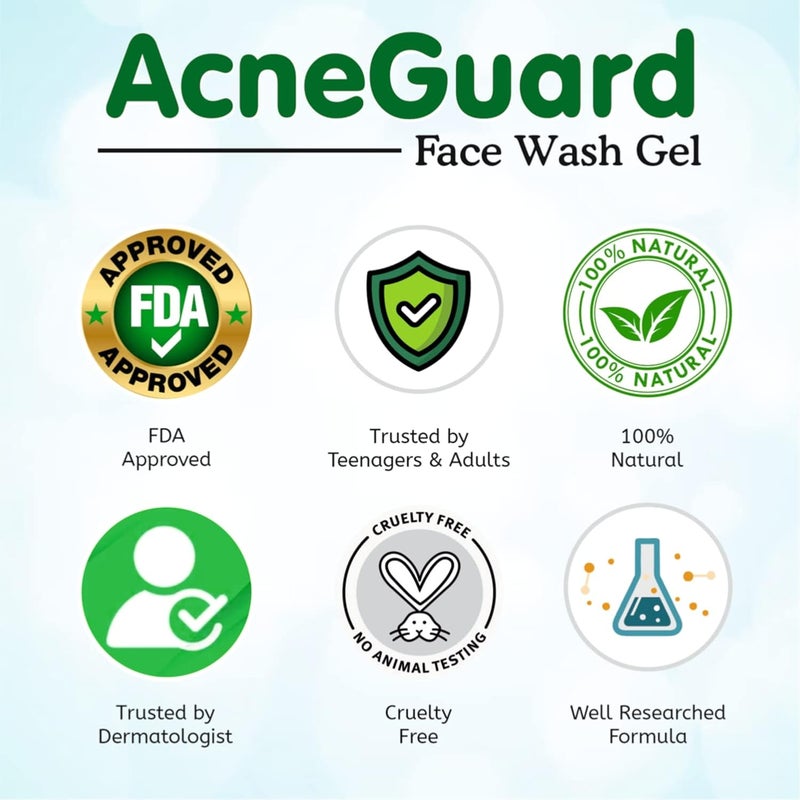 pil Acneguard Face Wash GelClears AcnePimplesClogged Pores With Jojoba Oil Vitamin ETea Tree OilPerfect Blend Of Natural IngredientsDeeply Cleanses GentleRefreshing 50G EachPack Of 3 - Image 5
