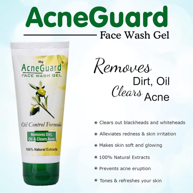 pil Acneguard Face Wash GelClears AcnePimplesClogged Pores With Jojoba Oil Vitamin ETea Tree OilPerfect Blend Of Natural IngredientsDeeply Cleanses GentleRefreshing 50G EachPack Of 3 - Image 4