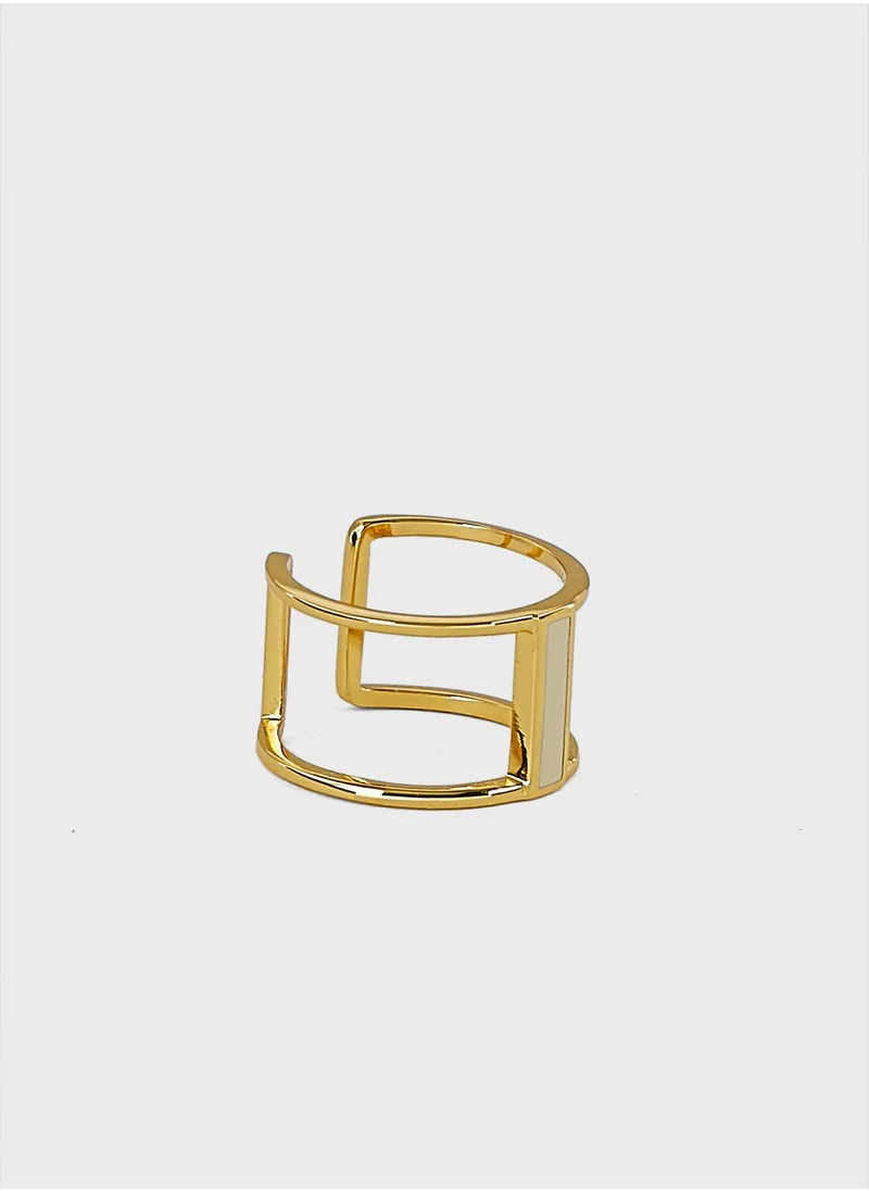 Bangle up Enamel Adjustable Large Ring