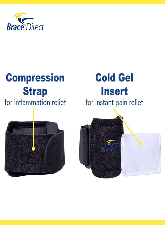 Brace Direct Tennis & Golf Elbow Cold Gel Therapy Compression Brace - Reusable Ice Pack Wrap with Strap- Pain Relief for Tendonitis, Injuries, Medial Epicondylitis, Joint Pain - Image 3