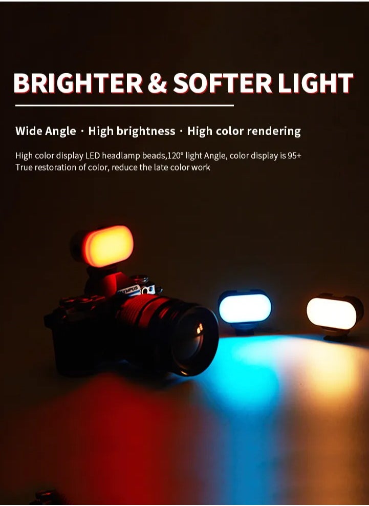 Jmary FM-16 RGB Mini Video Lights LED Camera 360° Full-Color Portable Photography Lighting Rechargeable Dimmable Panel Lamp With Clip Mount  - Image 2