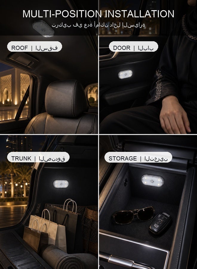 GPNE 2 PCS Rechargeable Car Interior Reading Lights, Touch LED Cabin Lights, Magnetic Portable Night Lamps for Car, SUV, Truck, Trunk and Storage Box - Image 4