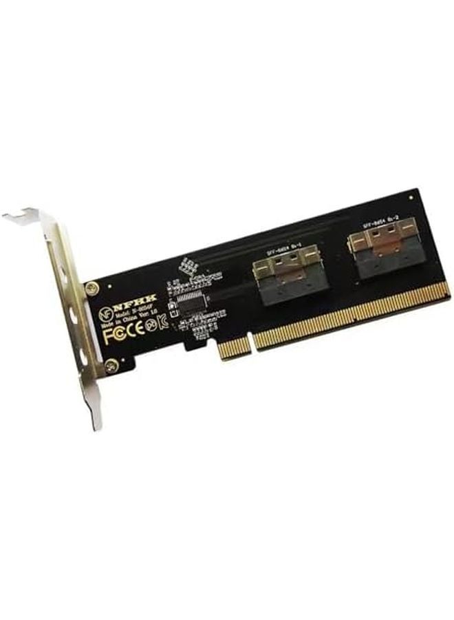 أوه، بطاقة محول ناقل المضيف PCIe X16 SFF8654 4i 8i نصف الارتفاع الملون، مكون الكمبيوتر الشخصي - Image 4