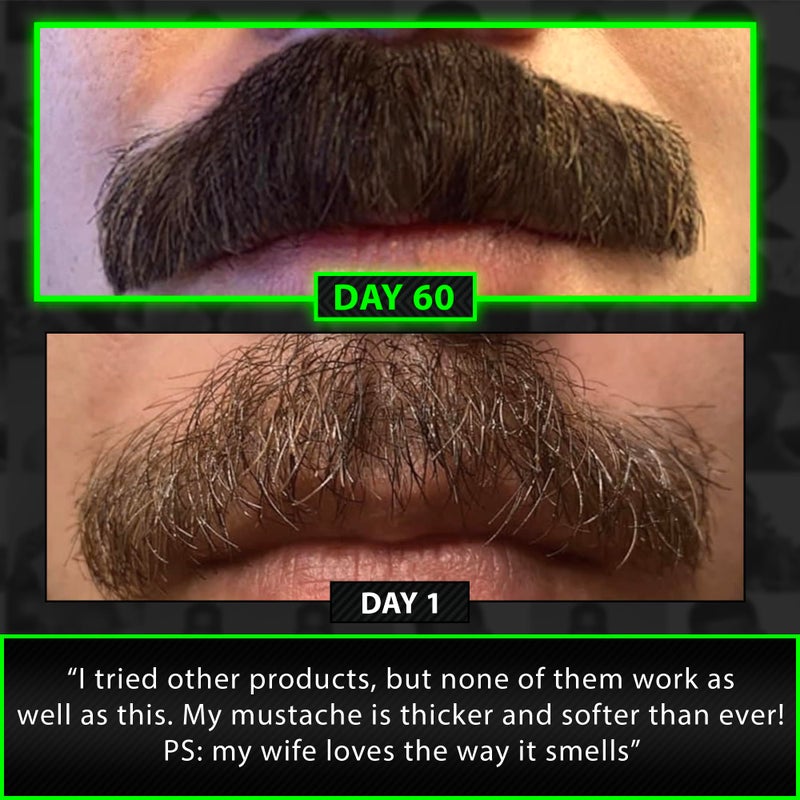 BBS BEST BEARD STUFF Biotin Beard Balm for Men - 2X Thickening for Beard and Mustache - Organic Mustache Wax with Castor Oil & Meadowfoam â€“ Hydrating Facial Hair Growth Balm & Leave-In Conditioner - Image 3