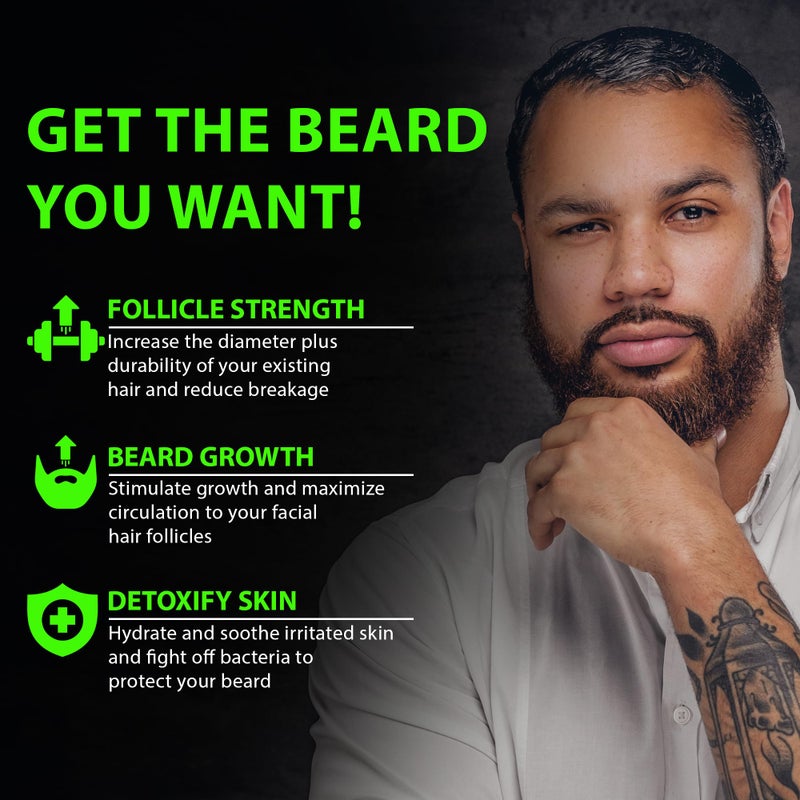 BBS BEST BEARD STUFF Biotin Beard Balm for Men - 2X Thickening for Beard and Mustache - Organic Mustache Wax with Castor Oil & Meadowfoam â€“ Hydrating Facial Hair Growth Balm & Leave-In Conditioner - Image 4