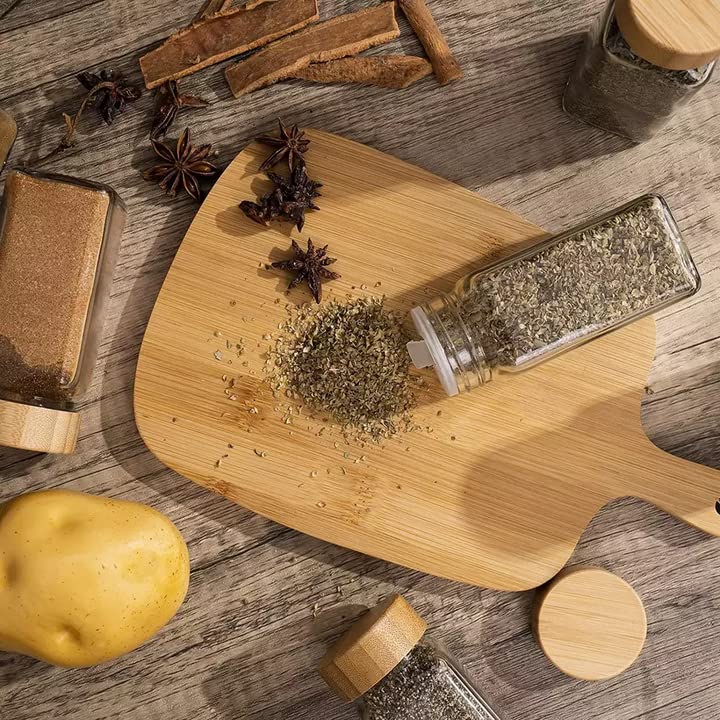 WHISKET 100 Ml | Glass Spice Jars With Bamboo Lid, Seasoning Containers Set, Spice Containers With Shaker Lids (24),Clear - Image 4