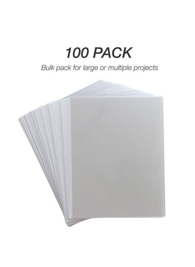سامسيل 100 حزمة 8.5 بوصة × 11 بوصة كتابة شفافة على فيلم شفاف 5 مل للاستخدام مع علامات المسح الجاف فقط غير مخصصة للاستخدام في أوراق الأسيتات بالطابعة - Image 2