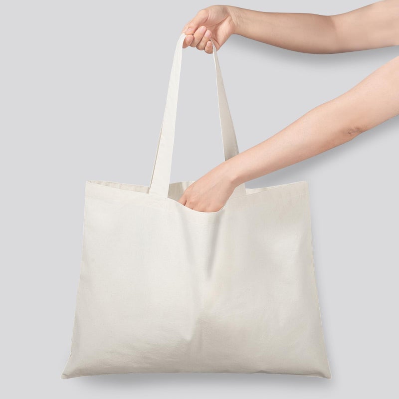 NPBAG 15 Pack 20'' X 16'' Large Natural Cotton Tote Bags, Lightweight Blank Bulk Cloth Bags with 1pc of PTFE Teflon Sheet - Image 2