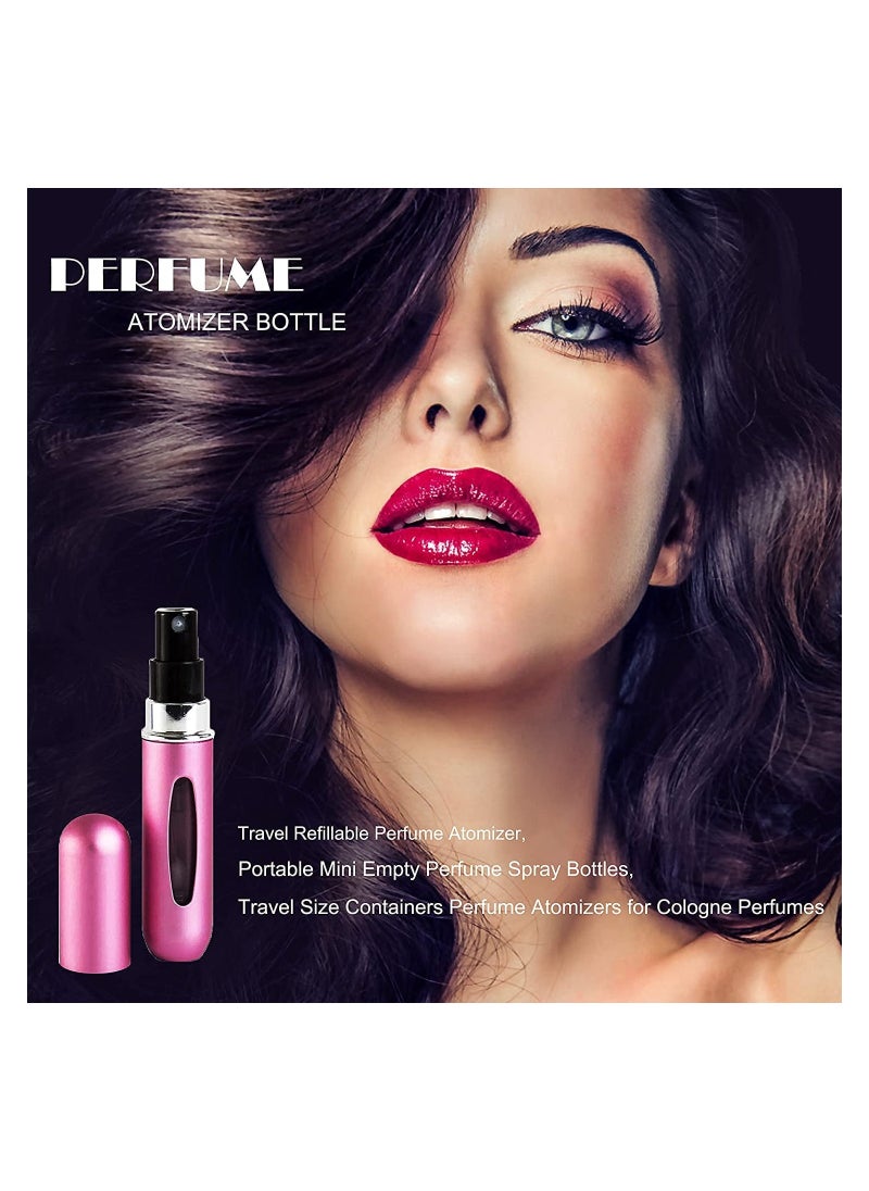 KASTWAVE Perfume Refillable Bottles 6ML Perfume Atomiser Bottles 3PCS Mini Travel Perfume Atomizer Portable Purse Spray Bottle Empty Container for Purse Handbag Pocket Luggage (Black Silver Pink)  - Image 2