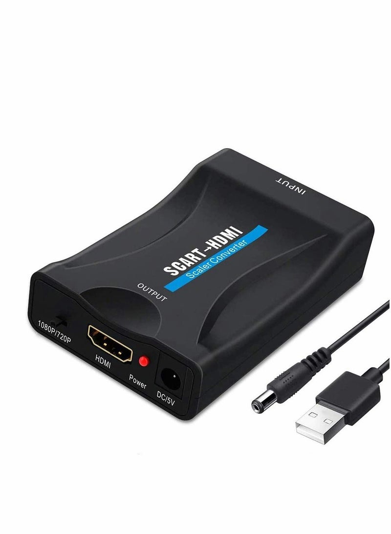 Excefore Scart to HDMI Converter Adapter Video Audio Converter  - Image 1