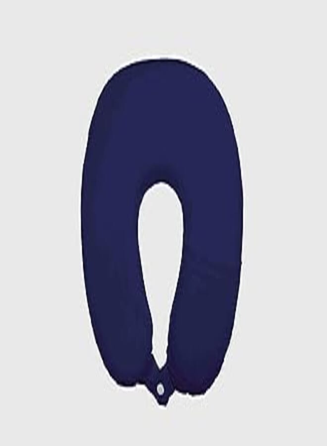 Neck Pillow, Plush Cover Material, Memory Foam, Dark Blue