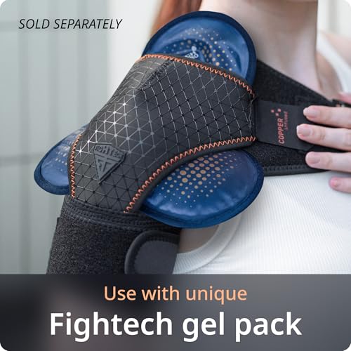 FIGHTECH Shoulder Brace for Torn Rotator Cuff for Men and Women - Support & Pain Relief (Copper Black, Small/Medium) - Image 3