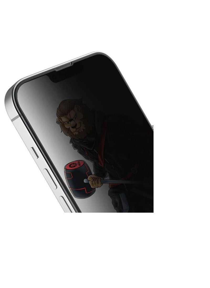 جرين هاوس - واقي شاشة منحني كامل زجاجي ثلاثي الأبعاد من Forte لهاتف iPhone 13/13 Pro (6.1 بوصة) - أسود - Image 1