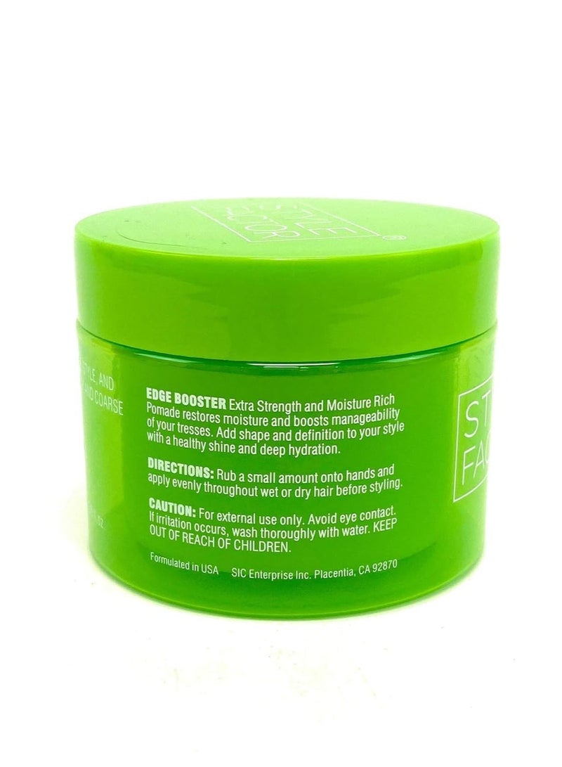 Edge Booster Edge Booster Style Factor Extra Strength and Moisture rich pomade - Thick & Coarse Maximum hold 3.38oz- Emerald (3 Pack)  - Image 2