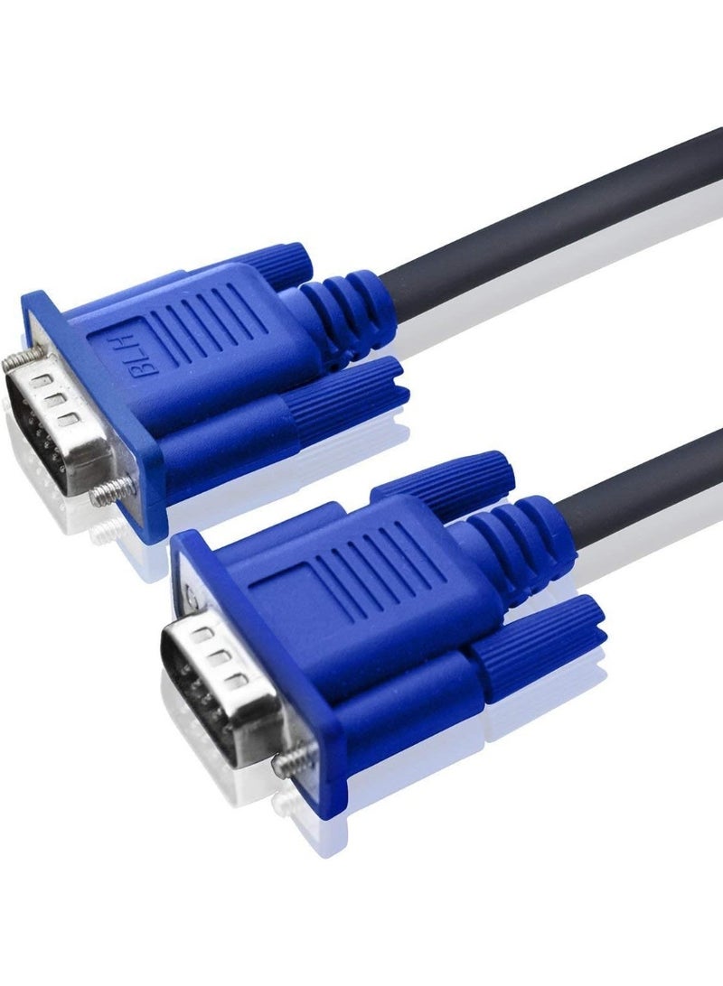 BEST ONE VGA Cable 1.5M, 1080P Full HD 15 Pin Male to Male VGA Monitor Cable, VGA to VGA Cord Compatible with PC, Computer, Laptop, Monitor, Projector, HDTV & LCD Display - Image 2