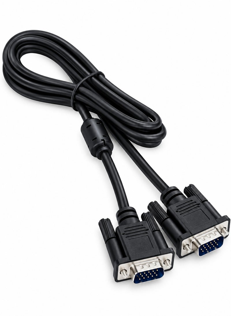 BEST ONE VGA Cable 1.5M, 1080P Full HD 15 Pin Male to Male VGA Monitor Cable, VGA to VGA Cord Compatible with PC, Computer, Laptop, Monitor, Projector, HDTV & LCD Display - Image 3