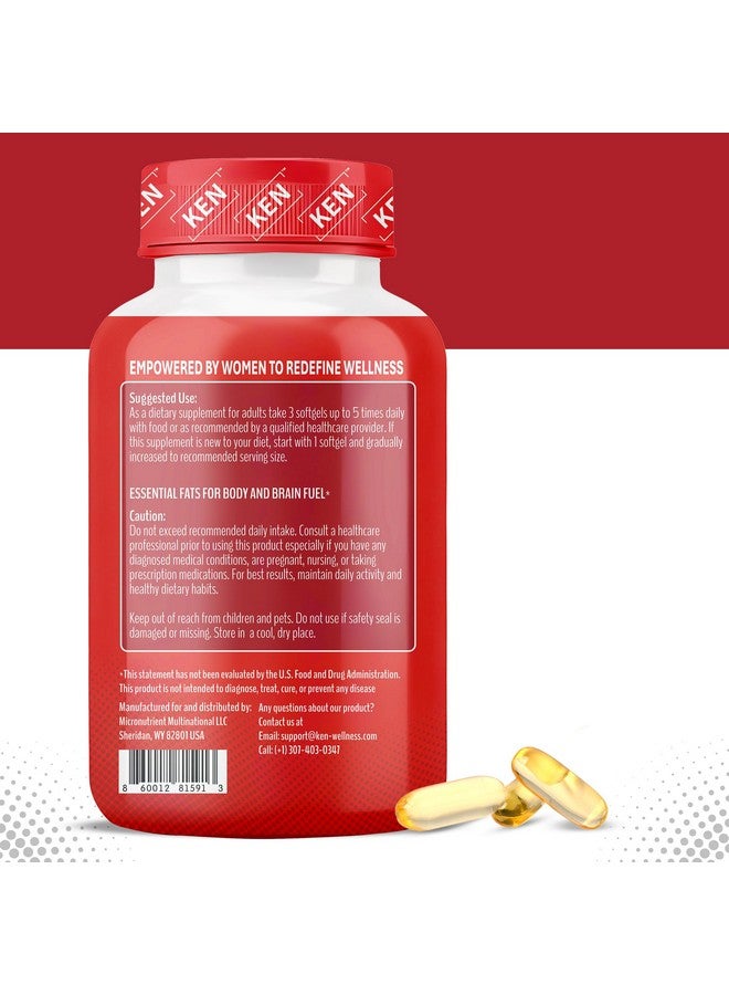 KEN مكمل زيت MCT الفاخر من KEN، 3600 ملغ كبسولة لينة، مكملات كيتو لدخول حالة الكيتوزية من زيت جوز الهند النقي، وقود للدماغ ودعم الأيض، غير معدّل وراثيًا، 150 كبسولة لينة - Image 2