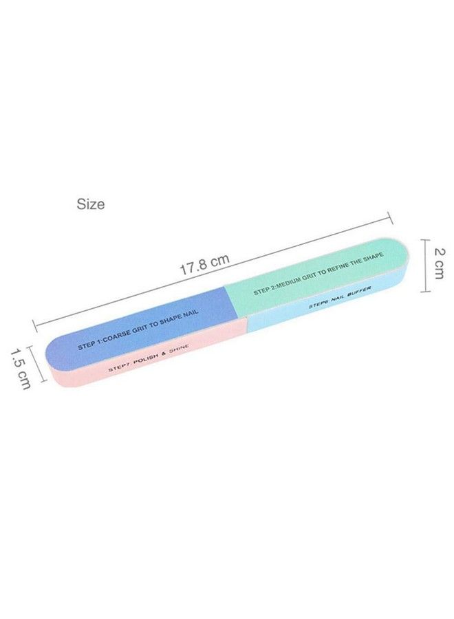 TMISHION Nail File Colorful Multiple Side Nail Art Manicure Pedicure Tool Sanding Sponge Files Buffer Polisher - Image 4