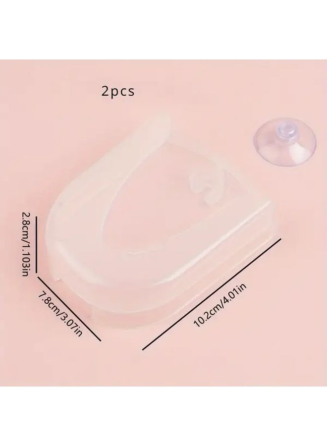 2pcs White Suction Cup Rice Spoon Storage Rack Creative Hanging Holder For Rice Cooker And Soup Spoons With Food Contact - Image 3