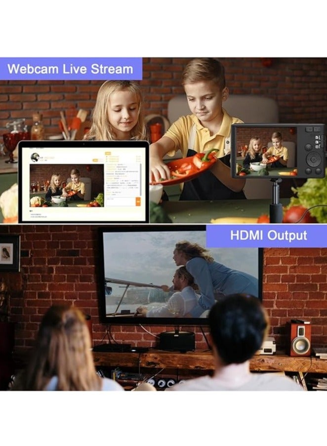 Camcorder 4K Digital Camera 48MP Camcorder Vlog Camera 60FPS Autofocus 16x Zoom Camera Camera Multi-Camera Recording Camera (Wide Angle Lens WIFI) - Image 5