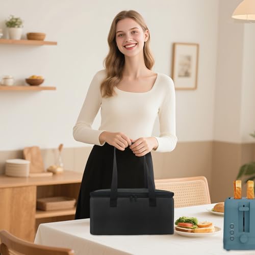 NUENSS-ROR NUENSSROR Carrying Bag for Bella 4 Slice Slim Toaster Portable Outdoor Toaster Travel Carrier Bag Case for Bella Waterproof HeatResistant 4 Slice Bread Maker Bag with Aluminum Foil Lining - Image 3