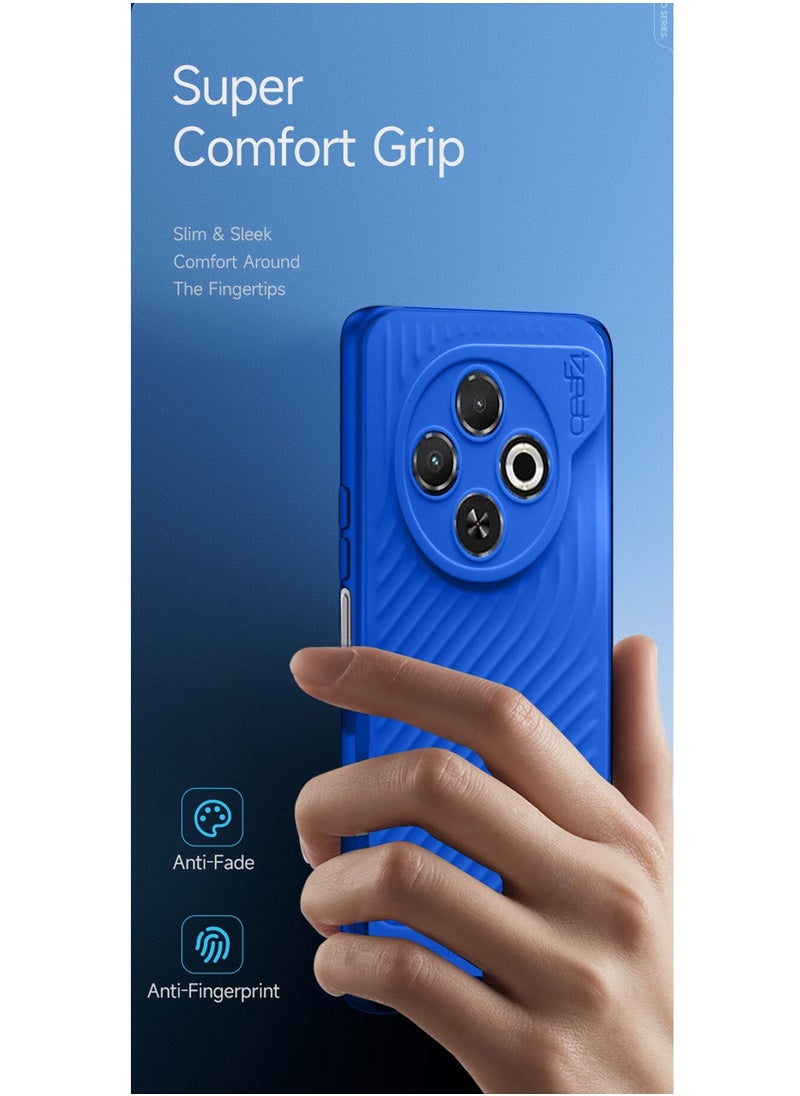 Gear4 - Tecno Spark 30C 4G 2024 Gear4 Soft Liquid Silicone with Wavey Texture Case Cover - Blue - Image 1
