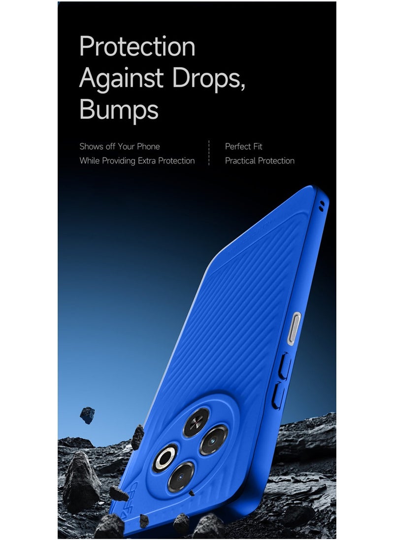Gear4 - Tecno Spark 30C 4G 2024 Gear4 Soft Liquid Silicone with Wavey Texture Case Cover - Blue - Image 1