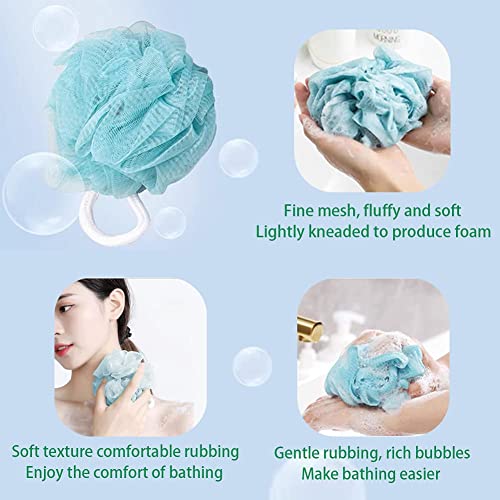 FOKRIM Loofah for Bathing | Bath Shower Loofah Sponge Scrubber Exfoliator for Women and Men | Bathing Sponge | Body Wash Scrub for Bathing | Bath Scrubber For Body (set of 3) - Image 5