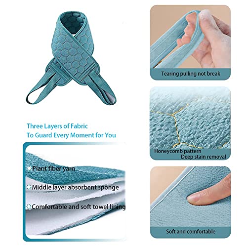 FOKRIM Loofah for Bathing | Bath Shower Loofah Sponge Scrubber Exfoliator for Women and Men | Bathing Sponge | Body Wash Scrub for Bathing | Bath Scrubber For Body (set of 3) - Image 3