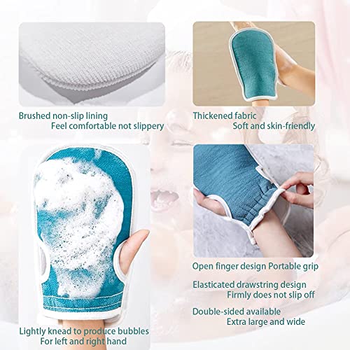 FOKRIM Loofah for Bathing | Bath Shower Loofah Sponge Scrubber Exfoliator for Women and Men | Bathing Sponge | Body Wash Scrub for Bathing | Bath Scrubber For Body (set of 3) - Image 4