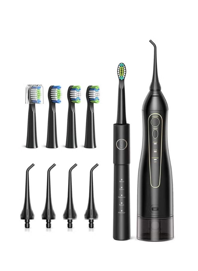 Fairywill Intelligent Ultrasonic Toothbrush And Oral Irrigator Water Flosser Oral Care Combo Pack USB Rechargeable 3 Modes 300ML 10 Piece - Image 1