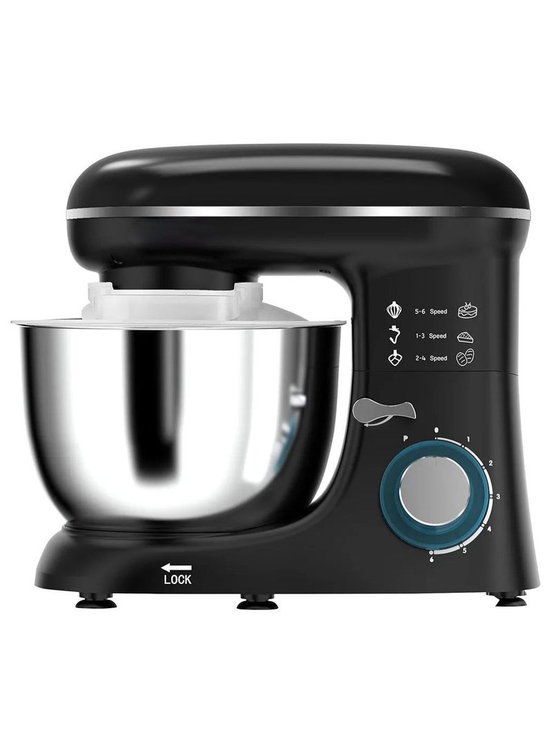 Stand Mixer, Full Metal Gear System, 4L Stainless Steel Bowl - 6 Speeds, LED, Safety Switch, Anti-slip Feet.  - Image 1