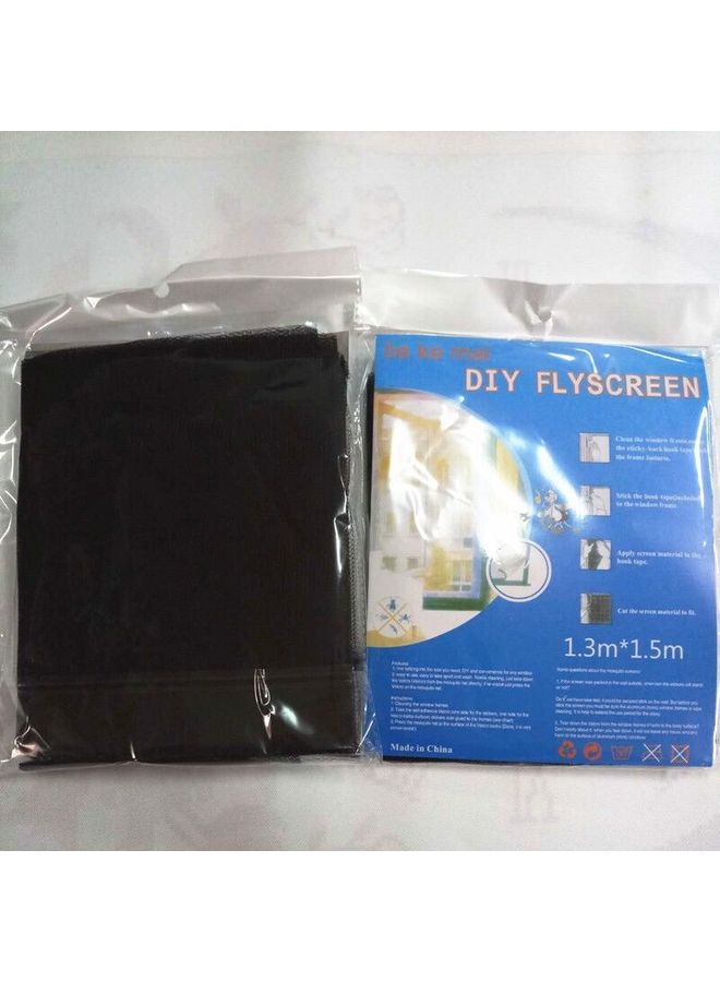 شبكة ناموس للنافذة أسود/ أبيض 130x150سم - Image 2