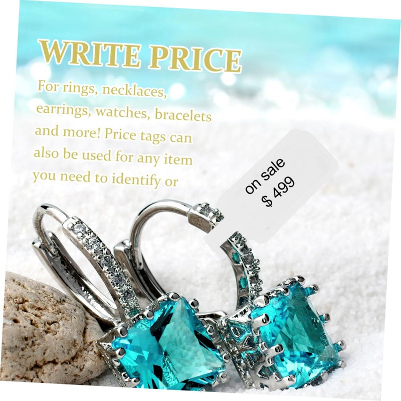 Self Adhesive Writable Jewelry Price Tag Labels Paper Bracelet Ring - Image 4