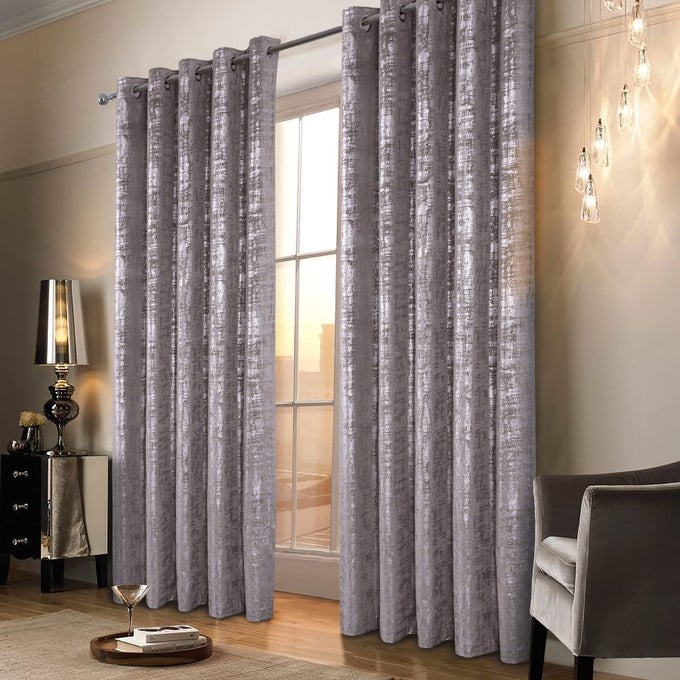 CHAMPAGNE SOFT VELVET CURTAINS 95 INCH LENGTH LUXURY BEDROOM CURTAINS SILVER FOIL PRINT WINDOW TREATMENTS FOR LIVING ROOM BEDROOM SET OF 2