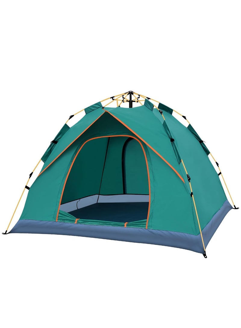 خيمة تخييم - خيمة عائلية فورية تتسع من 3 إلى 4 أشخاص، خيام أوتوماتيكية للتخييم، خيمة تخييم عائلية مقاومة للماء، خيمة سهلة التركيب، خيمة محمولة مقاومة للرياح على شكل قبة للتخييم والمشي لمسافات طويلة والسفر - Image 2