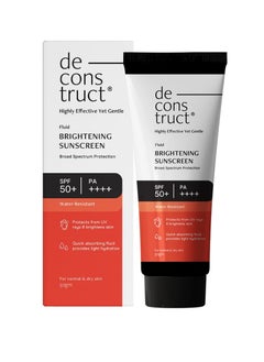 ديكونستركت تفكيك واقي الشمس المشرق بعامل حماية من الشمس SPF 50+ وPA++++ | واقي شمسي ندى يدوم لمدة 8 ساعات | للبشرة الجافة | مقاوم للماء، لا يحتوي على قالب أبيض، سريع الامتصاص | للنساء والرجال | 50 جرام  - Image 1