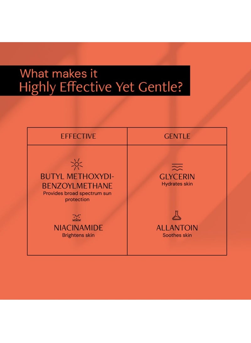 Deconstruct Brightening Sunscreen SPF 50+ And PA++++ | 8 hours Long Lasting Dewy Sunscreen | For Dry Skin | Water Resistant, No White Cast, Quick Absorbing | For Women and Men | 50gm - Image 2