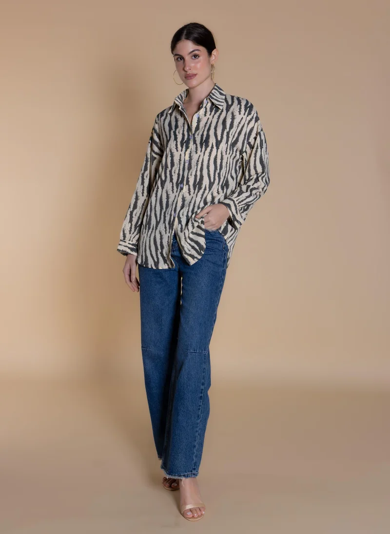 SHAPES PRINTED COMFORT SHIRT