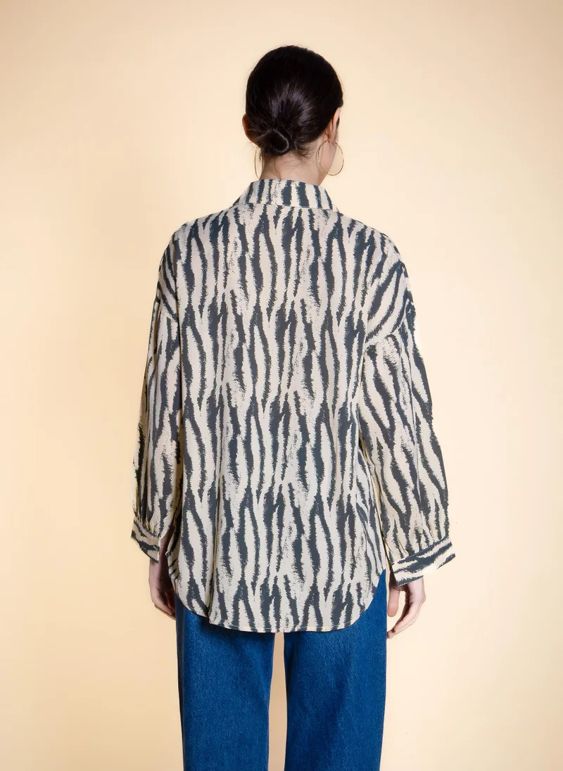 Shapes Green PRINTED COMFORT SHIRT for Women | Best Price UAE