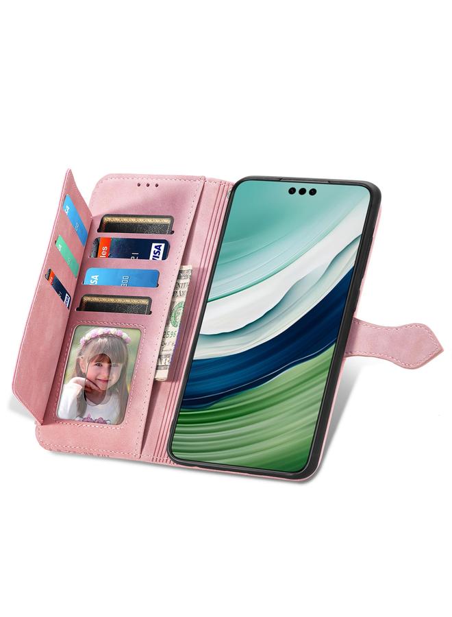 Zaboon Case For Huawei Mate 60 Pro Embossed Flower Zipper Leather Phone Case - Image 4