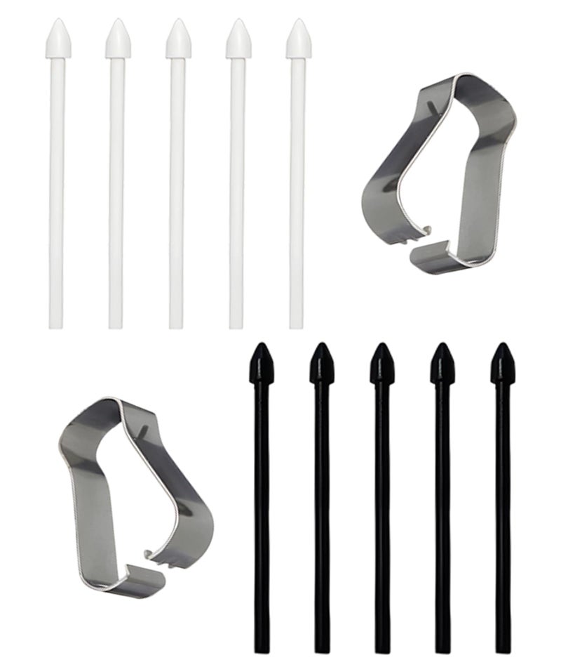 XFSAFDM 10 Pcs Touch Stylus Pen Tip Nib Suitable for Samsung S9/S8/S7/S6 Lite Handwriting Pen Core, Note 10/20 Touch Pen Replacement Tip (Black and White, Stylus Pen Not Included) - Image 1