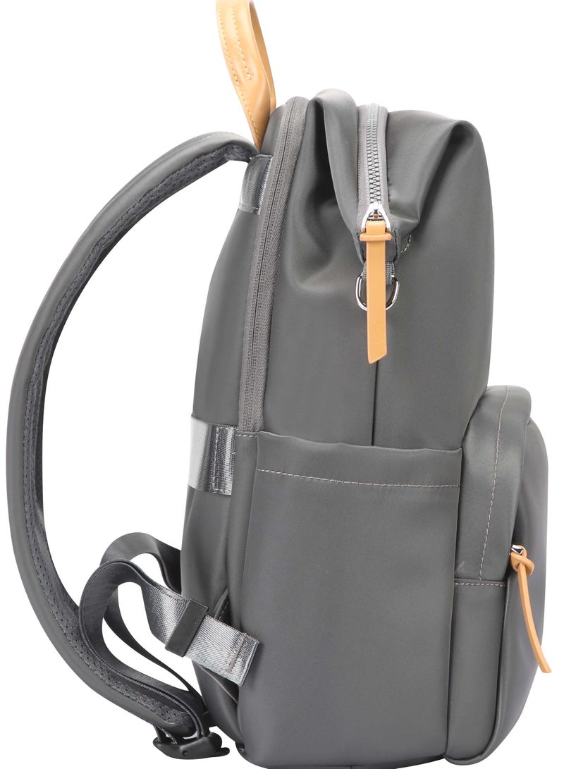 BOPAI Professional Lady Water Resistant  Backpack - Premium Laptop Carry Bag for Business and Travel with Luggage Strap -BO-LB791-Grey - Image 3