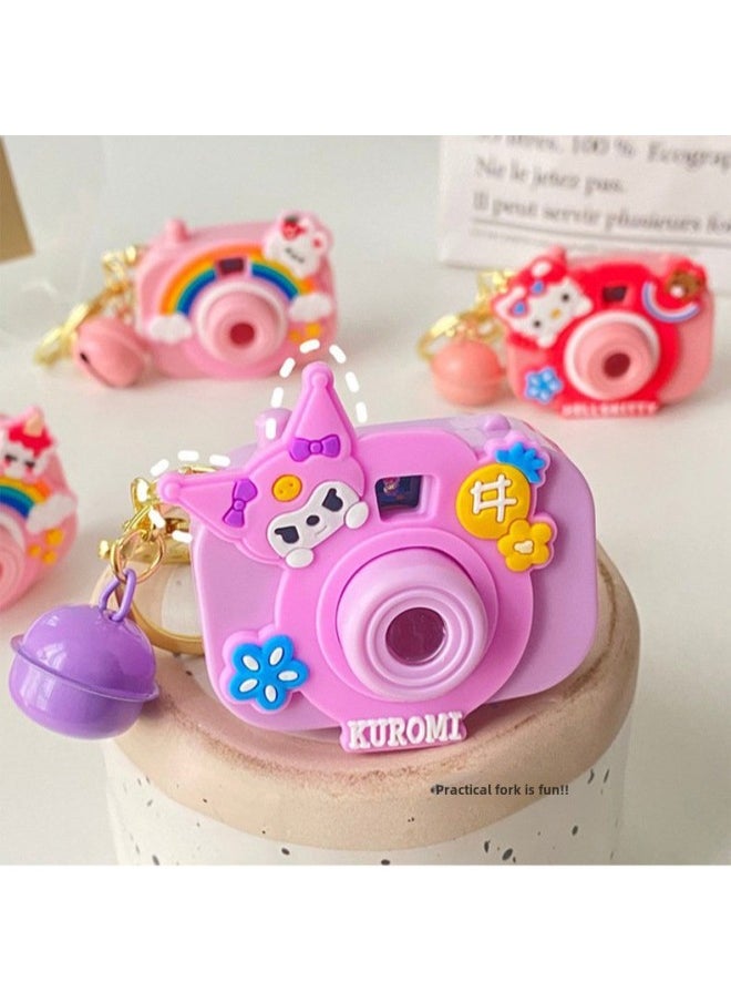 Generic - Sanrio Projection Camera Keychain Toy Night Market Luminous Small Commodity Stall Explosions Decompression Toy-Color:melody - Image 1