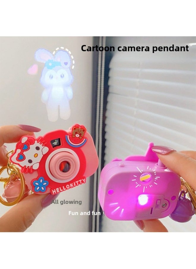 Generic - Sanrio Projection Camera Keychain Toy Night Market Luminous Small Commodity Stall Explosions Decompression Toy-Color:melody - Image 1
