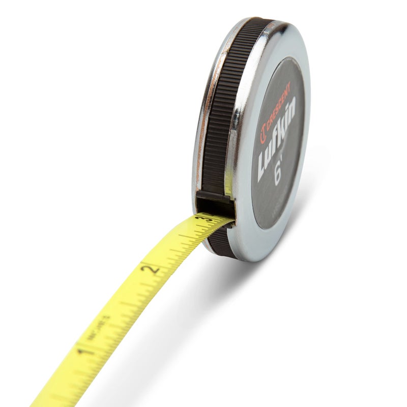 Lufkin مقياس شريط جيب كريسنت لوفكين 1/4" × 6' إكزكيوتف® بقطر أصفر مغلف A19 - W606PD - Image 1