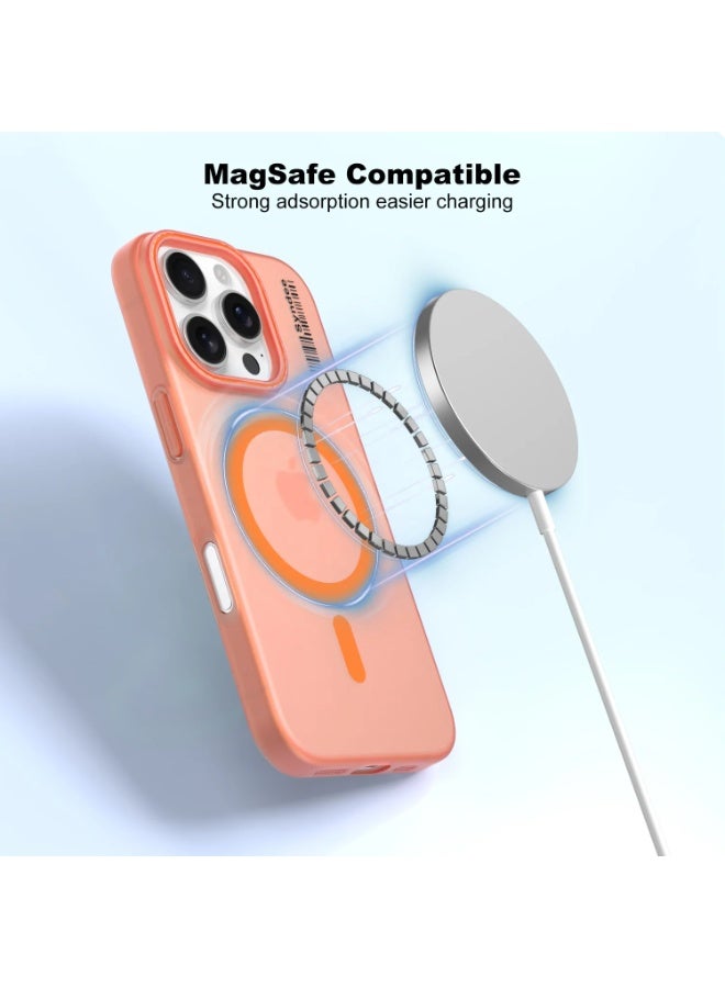Syndee Anti Yellowing Translucent Matte Full Cover PC Smoke Frosted Cellphone Phone Case for Apple Iphone 11 Pro Max (Orange) - Image 5