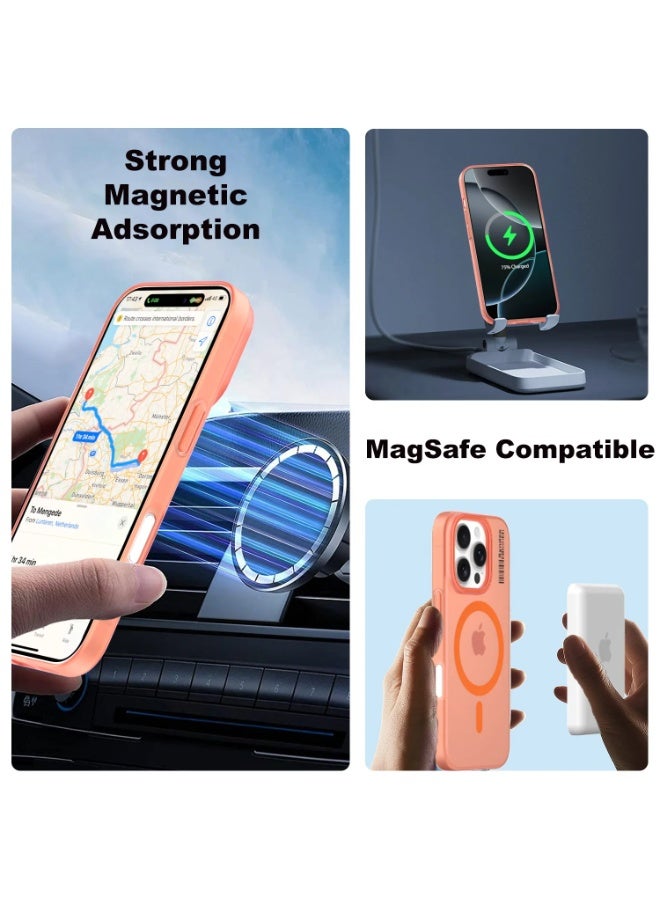 Syndee Anti Yellowing Translucent Matte Full Cover PC Smoke Frosted Cellphone Phone Case for Apple Iphone 11 Pro Max (Orange) - Image 4