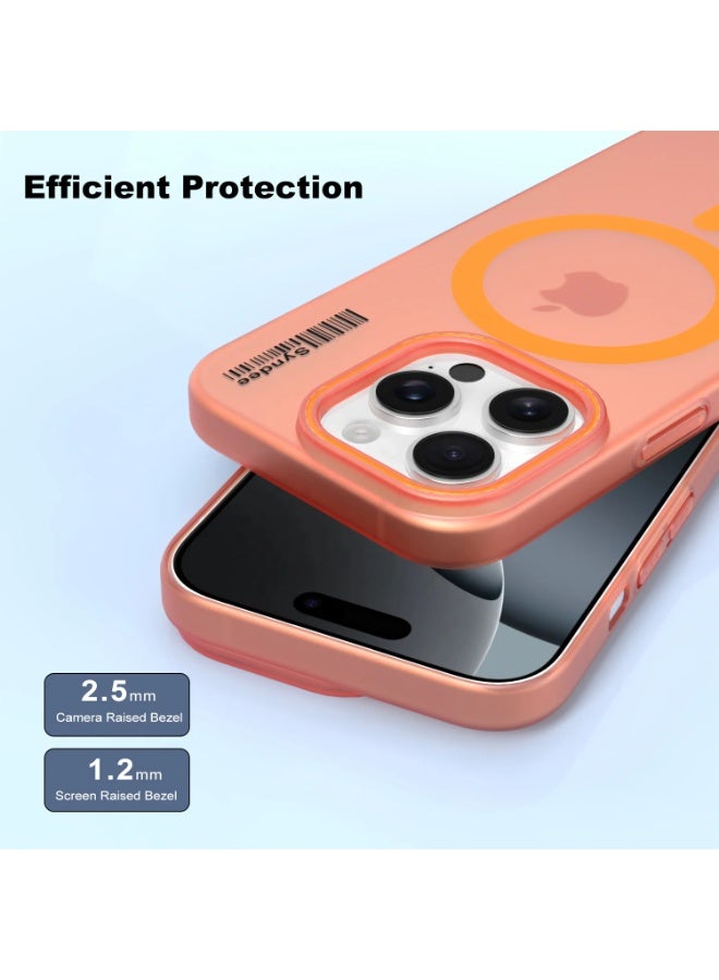 Syndee Anti Yellowing Translucent Matte Full Cover PC Smoke Frosted Cellphone Phone Case for Apple Iphone 11 Pro Max (Orange) - Image 3